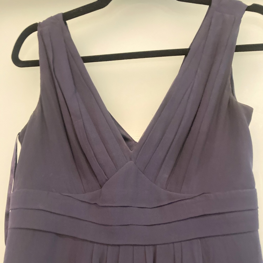ann taylor silk navy knee length dress size 4